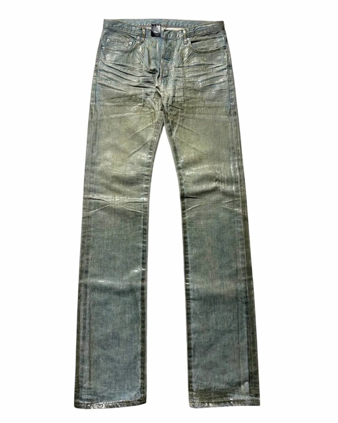 Dior Homme SS04 “Strip” Bleu Claire Waxed Denim
